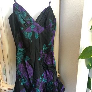 Betsey Johnson black floral mini dress